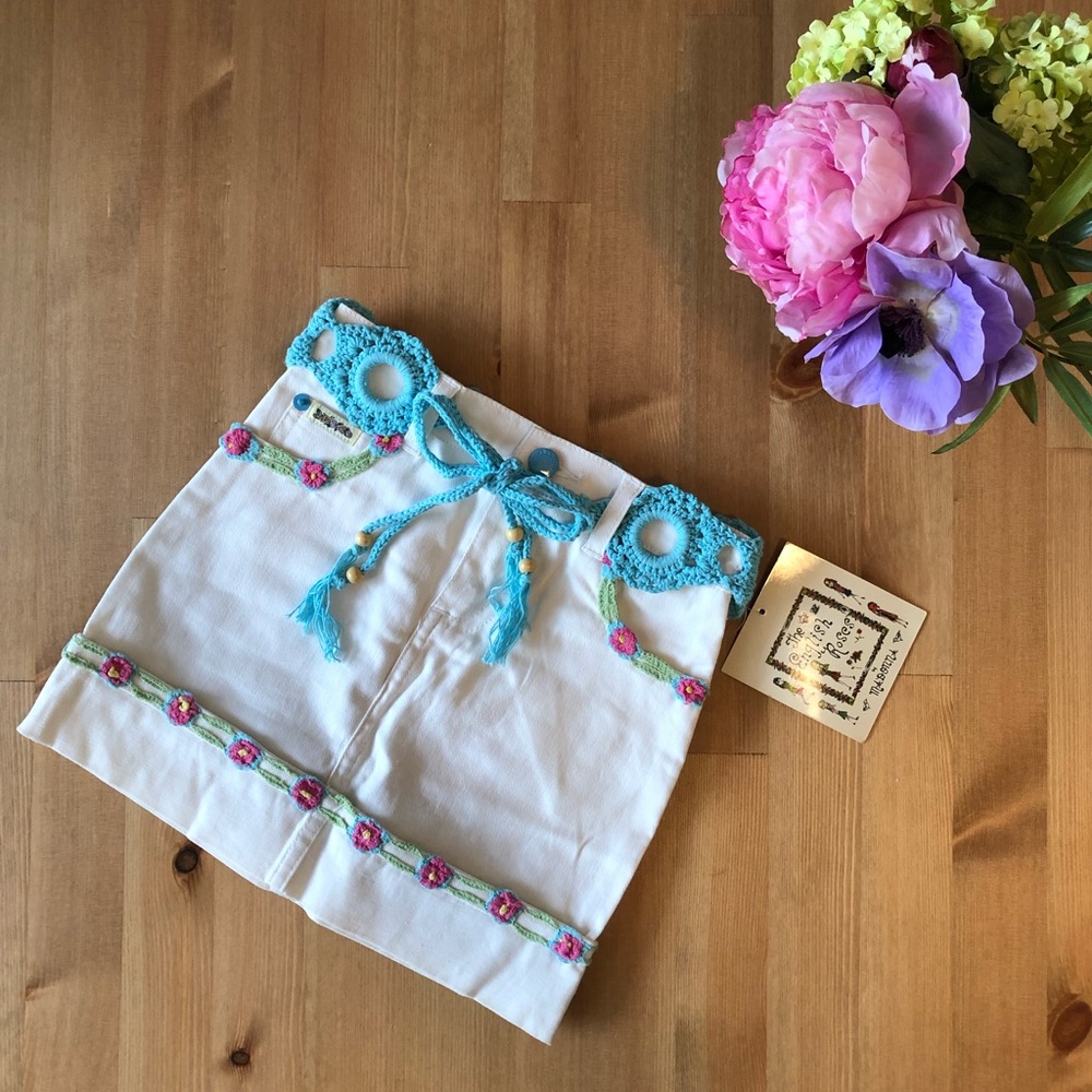 English Roses by Madonna NWT white skirt